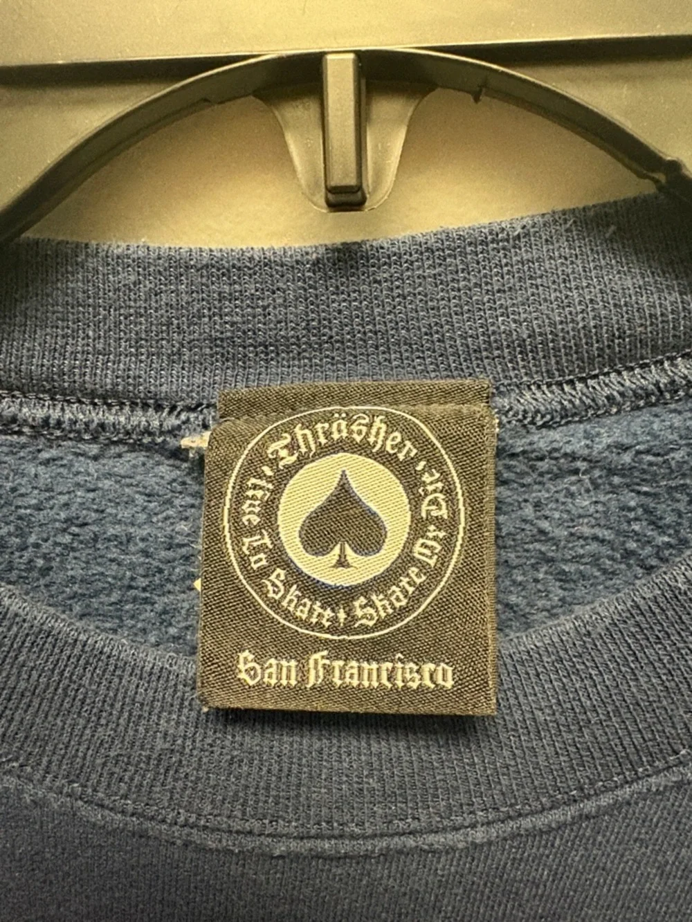 Thrasher navy crewneck